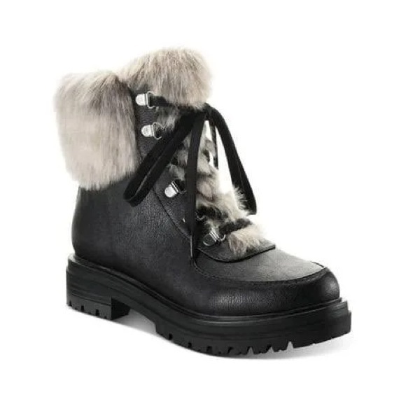 Sun + Stone Women's Orlaa Cold Weather Lug Sole Boots Black Size 7 M